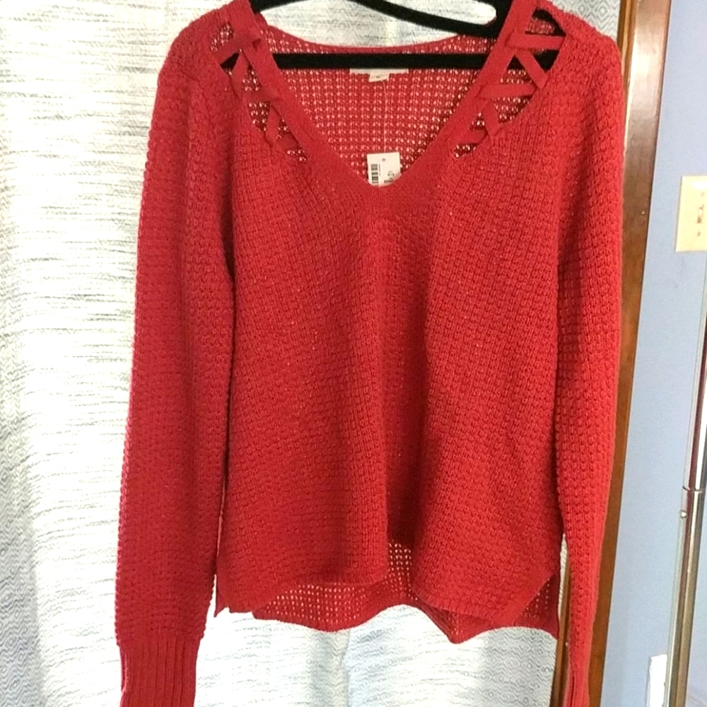 Burnt orange sweater